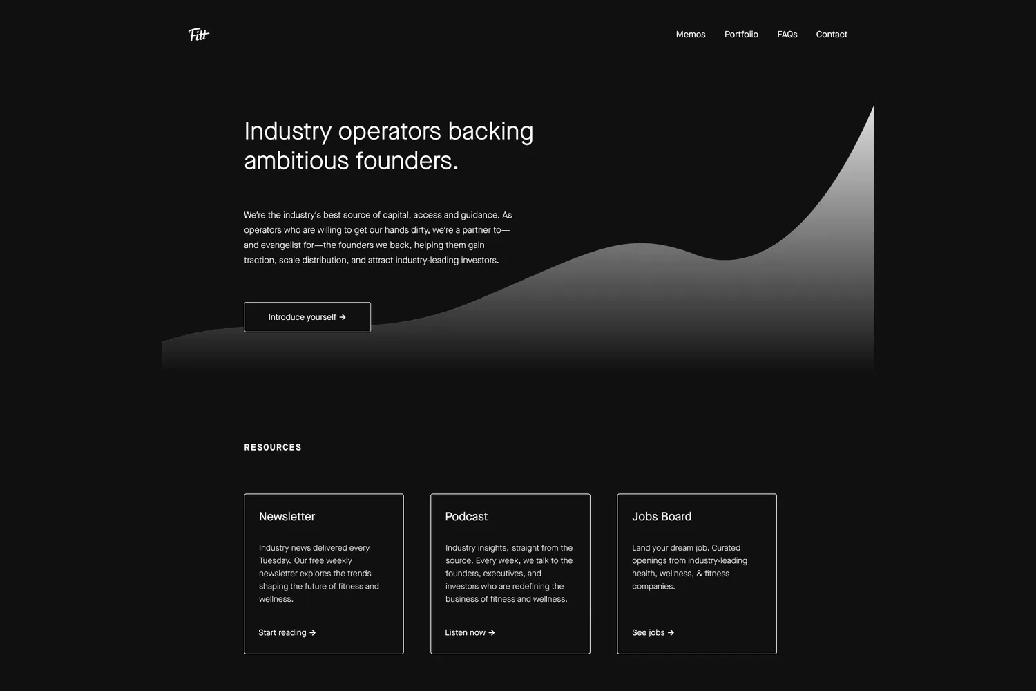 Fitt Capital: industry operators backing ambitious founders, with the newsletter, podcast, and jobs board below