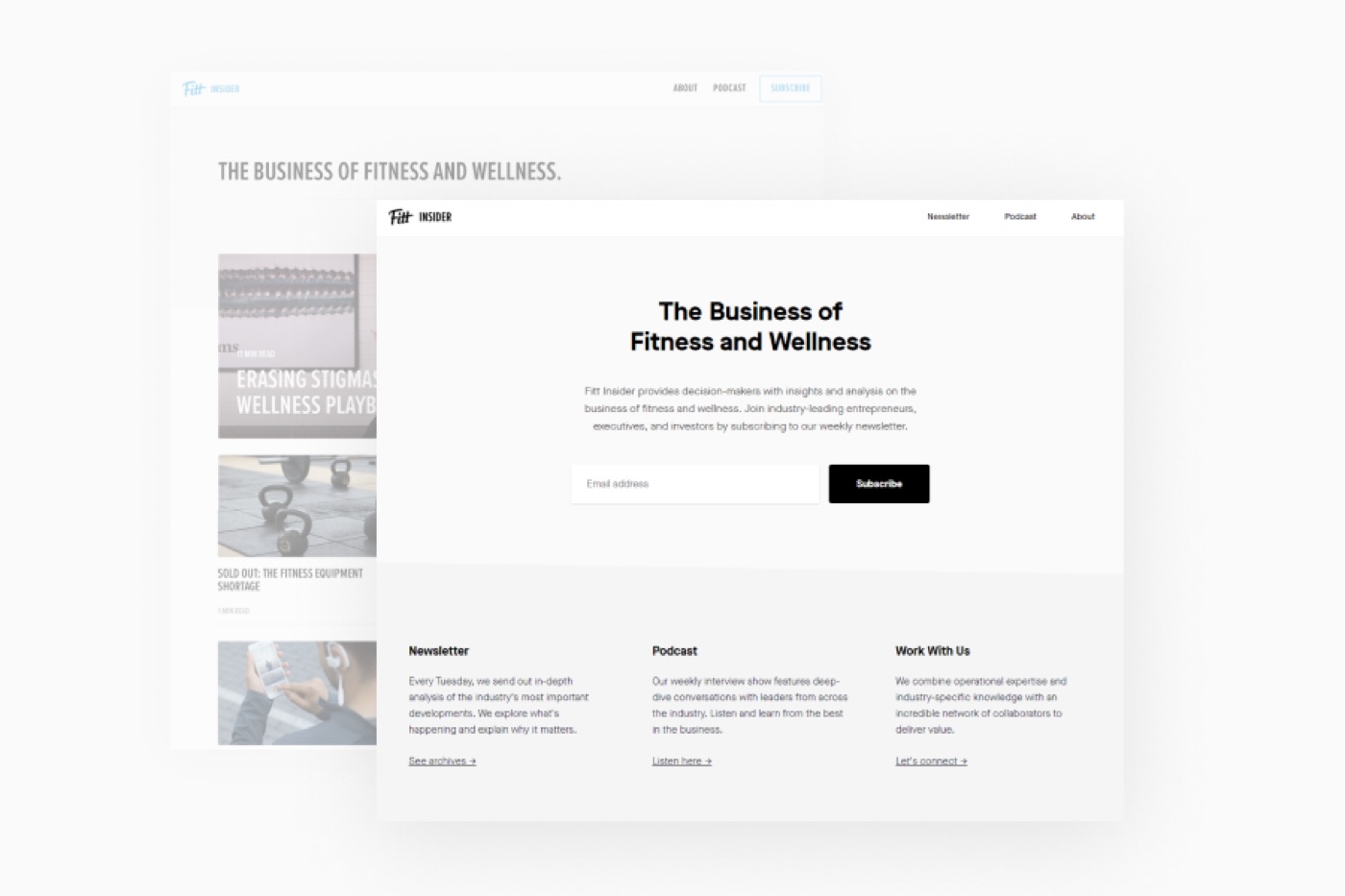 Fitt’s platform home: the business of fitness and wellness